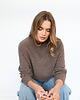 swetry damskie Sweter Simple kakaowy 3