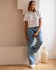 t-shirt damskie T-shirt Crop-Voila Biały Pomarańcze 3