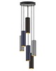 lampy wiszące 6-płomienna lampa wisząca do salonu regulowana MONACO GOLD mix kolorów 2