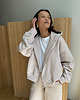 bluza bez kaptura damska Bluza Restful caffe latte z kapturem na zamek 5