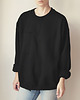bluza bez kaptura damska Surowa Czarna Bluza 1 z 2 plus Kieszeń 1
