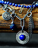 bransoletki z kamieni naturalnych Oksydowana bransoletka z lapis lazuli w stylu boho 1