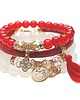 bransoletki z kamieni naturalnych Red and white vol. 5/24.09.24/ -  set 1
