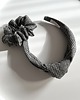 opaski do włosów Wełniany zestaw w kratkę - opaska & scrunchie Black Check 2