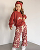 bluzy dla dziewczynki Zestaw bluza SZEFOWA z kulotami AZALIA bordo 1