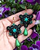 kolczyki soutache Zielona Triada kolczyki sutasz czarne 1