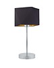 lampy stołowe Chromowana lampka nocna w stylu glamour z abażurem WUHU GOLD 6