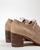 półbuty damskie OKSFORDKI NA 6 CM SŁUPKU - SKÓRA NATURALNA - MODEL 251 - KOLOR LATTE 4