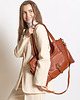 torby na ramię Torebka shopperka skórzana miejska retro bag - MARCO MAZZINI brąz camel 2