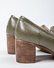 botki damskie SKÓRZANE PÓŁBUTY ZAPATO 250  ZIELONY RETRO 3