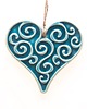 ozdoby choinkowe Zawieszki serca turkusowe, w pudełku 1
