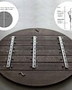 Ozdoby na ścianę Panel ścienny drewno dębowe średnica 90cm 9