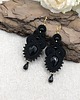 kolczyki soutache Kia kolczyki sutasz z onyksami czarne wiszące wieczorowe eleganckie 2