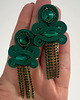 kolczyki soutache Zielone eleganckie kolczyki sutasz 2