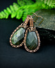 kolczyki wire wrapping Kolczyki z labradorytem 4