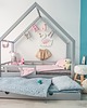 meble do pokoju dziecka Łóżko domek Maya +kolor+barierki+drugie spanie 2