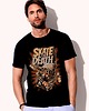 t-shirty męskie Koszulka organiczna z nadrukiem Skate or death 1