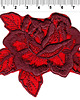 naszywki na ubrania Naszywka naprasowanka RÓŻA BORDOWA termo haft dla dzieci 9,2x7,5cm 1