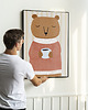 obrazy i plakaty do pokoju dziecięcego Misio loves coffee - plakat dla dzieci pokój dziecka 3