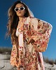 bluzki kimonowe damskie Kimono Flower Ecru LONG 9