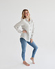 koszule damskie  Lniana koszula 100% len GRAY STRIPES 2