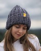 czapki damskie WOOLY grafit Wełniana czapka zimowa 1
