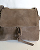 torby na ramię Surowa BARONOWA   ciemno beżowy zamsz 3