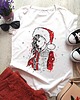 t-shirt damskie Koszulka organiczna z nadrukiem  Christmas girl 2