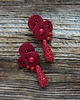 kolczyki soutache Bordowe i eleganckie - kolczyki soutache 5