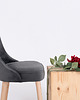 krzesła Wygodne krzesło KIKO - szare, buk naturalny 1