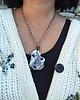 wisiory CRYSTAL WITCH - amulet z ametystem i obsydianem 1
