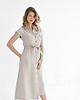 sukienki midi damskie Lniana Sukienka MARIGOLD almond milk 5
