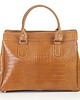 torebki do ręki Torba skórzana Shopper - kolor rudy - mieści format A4 (7140 ) 3