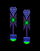 skarpetki damskie Zestaw skarpet fluorescencyjnych w pudełku - VHS UNITY & FREEDOM 4