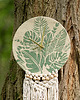 zegary Ceramiczny zegar ścienny z makramą handmade motyw botaniczny 1