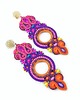 kolczyki soutache Tropical Geo Long kolczyki sutasz 3