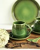 kubki Kubek Beczułka ręcznie robiony zielony 320 ml ze spodkiem - Natura 3