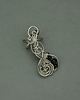 nausznice Nausznica  ażurowa na ucho czarny  agat wire wrapping 1