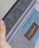 portfele damskie Szaro-niebieski patchworkowy portfelik 1