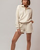 spodnie materiałowe damskie Krótkie spodenki z bawełny z domieszką konopii, NATURAL BEIGE 5