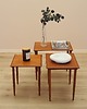 stoliki kawowe Komplet trzech stolików tekowych, duński design, lata 70, produkcja: Dania 2