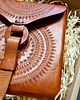 torby na ramię Torebka skórzana ręcznie robiona góralska Carola Brązowa wzory zakopane 3