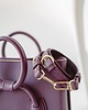 torebki do ręki BOW BAG - skórzana torebka - bakłażan 5