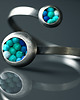 bransoletki wire wrapping Srebrna regulowana bransoletka TURQUOISE MENANGE 2