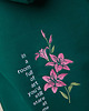 bluza z kapturem damska Długa bluza z kapturem lilia zielona 5