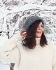 czapki damskie Szara czapka  beanie wełna peruwiańska alpaka 2