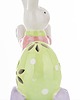 ozdoby wielkanocne Dekoracja - króliczka na hulajnodze 14,2x5,5x12 cm z zieloną pisanką 4