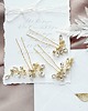Ślubne ozdoby do włosów Gold sparkle - kryształowe kokówki ślubne 5
