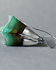 kolczyki wire wrapping Srebrne kolczyki miętowe toffi SINTANG 1