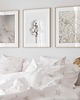 plakaty Zestaw 3 plakatów Białe Kwiaty Trawy Bawełna Natura 3